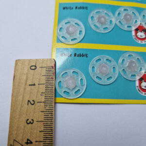 Кнопка пришивна пластикова white rabbit, колір прозорий, 2 см