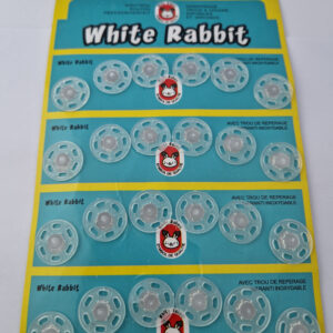 Кнопка пришивна пластикова white rabbit, колір прозорий, 2 см
