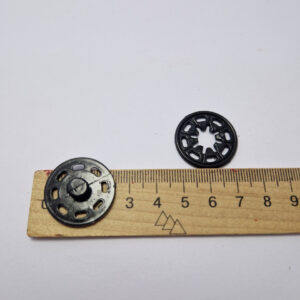 Кнопка пришивна пластикова white rabbit, колір чорний, 2.5 см