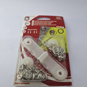 Набір пробивних кнопок (хольнітени) для тканин koh-i-noor, колір нікель, 1 см — метал, никель, ø10 мм