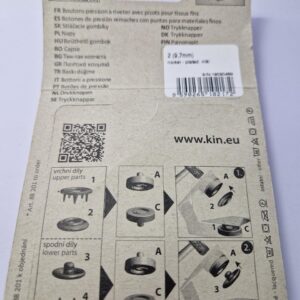 Набір пробивних кнопок (хольнітени) для тканин koh-i-noor, колір нікель, 1 см — метал, никель, ø10 мм