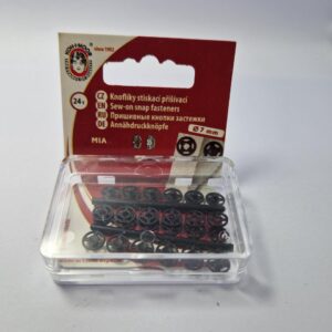 Упаковка кнопок пришивних пластикових для тканин koh-i-noor, колір чорний, 0.7 см, упаковка 24 штуки