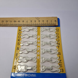 Пришивні гачки для одягу від sindtex, білі 12 штук