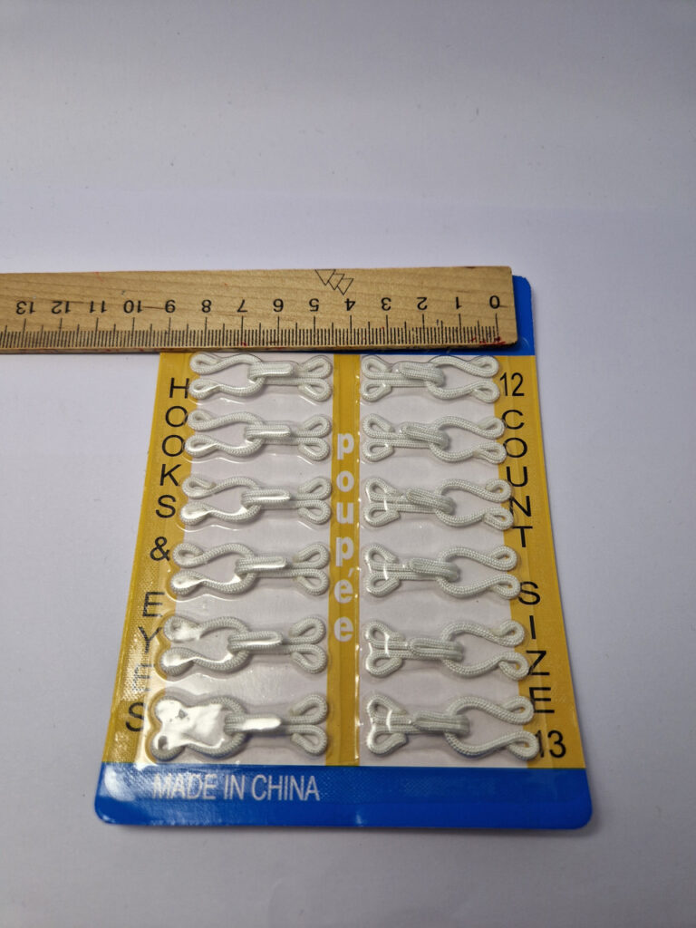 Пришивні гачки для одягу від sindtex, білі 12 штук