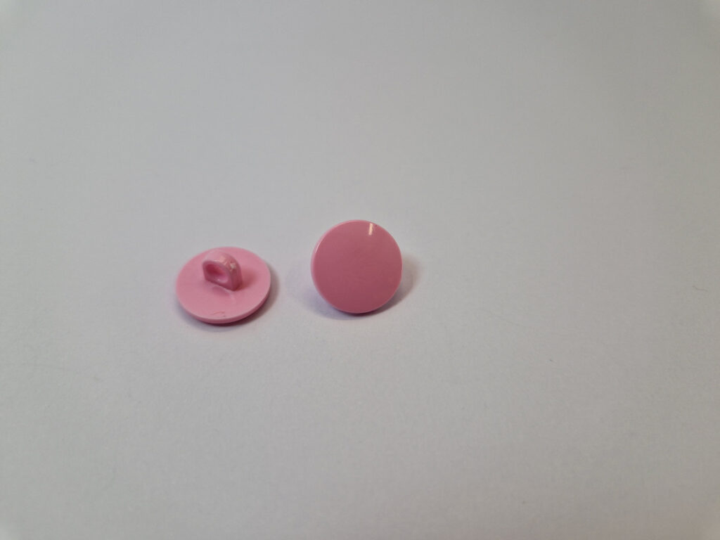 Гудзик рожева на ніжці 1.5 см