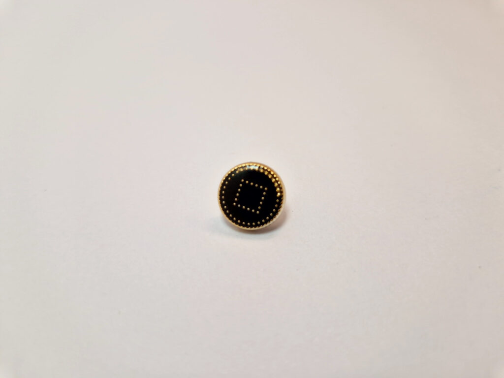 Гудзик на ніжці золотисто-чорна 1.2 см