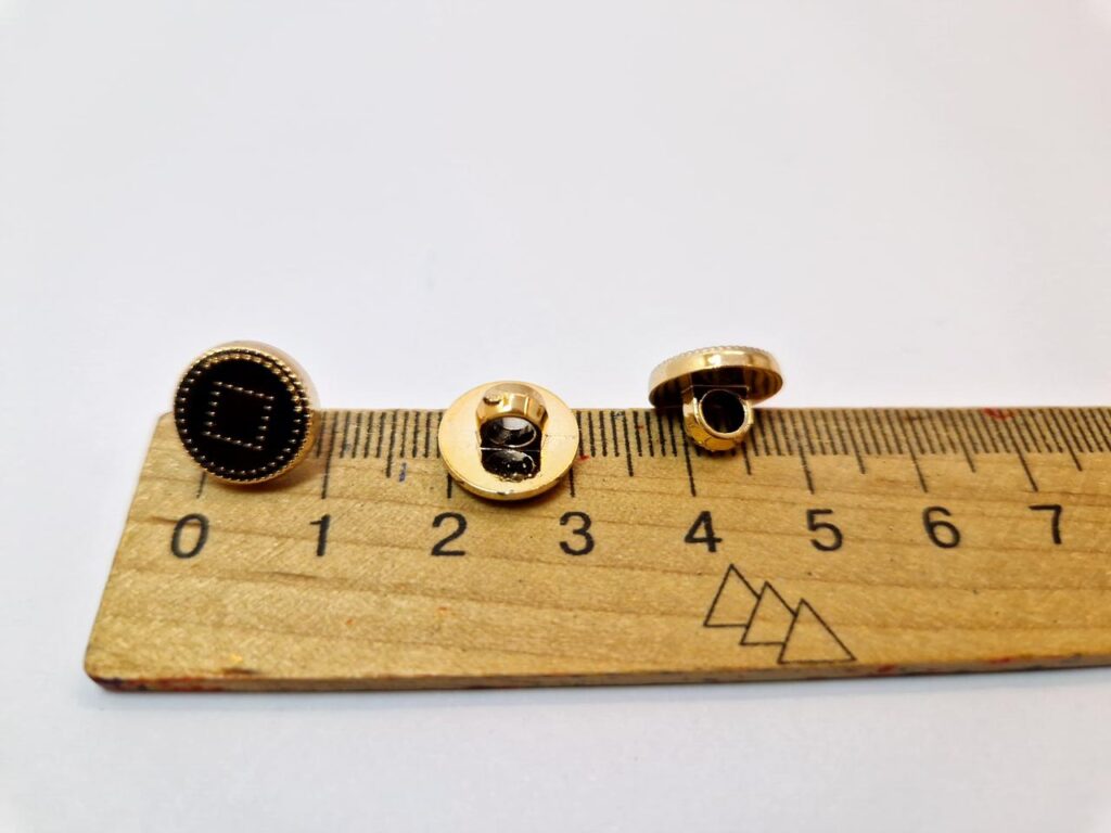 Гудзик на ніжці золотисто-чорна 1.2 см