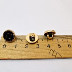 Гудзик на ніжці золотисто-чорна 1.2 см