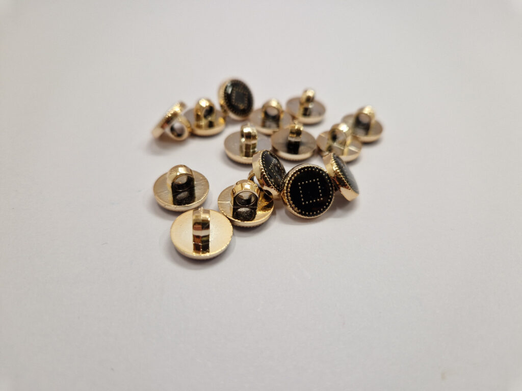 Гудзик на ніжці золотисто-чорна 1.2 см