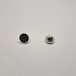 Гудзик на ніжці сріблясто-чорна 1.2 см