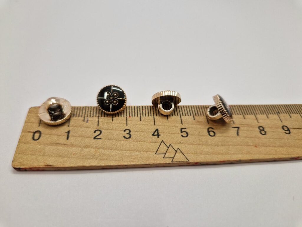 Гудзик на ніжці золотисто-чорна 1.2 см