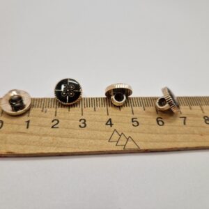 Гудзик на ніжці золотисто-чорна 1.2 см