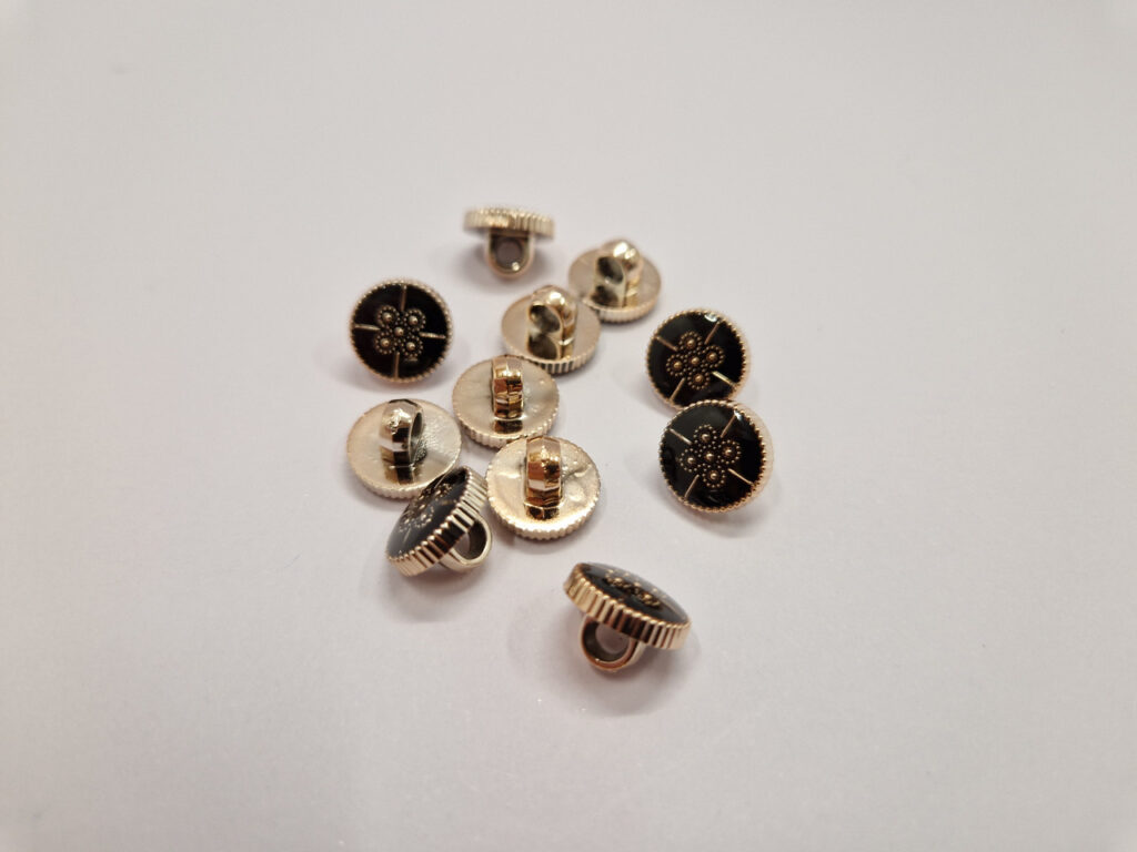 Гудзик на ніжці золотисто-чорна 1.2 см