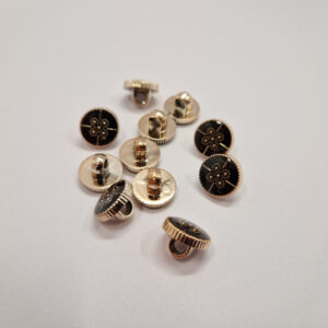 Гудзик на ніжці золотисто-чорна 1.2 см