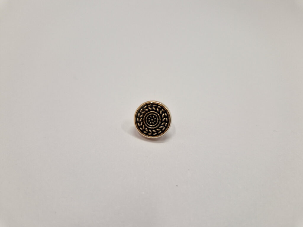 Гудзик на ніжці золотисто-чорна 1.2 см