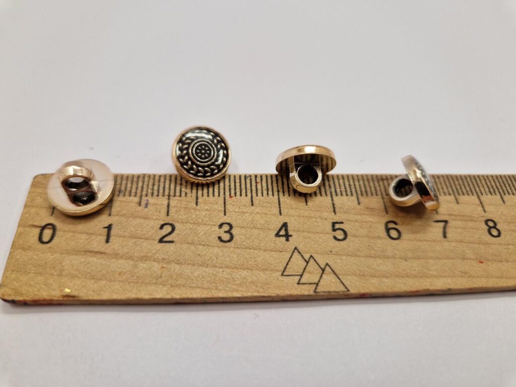 Гудзик на ніжці золотисто-чорна 1.2 см