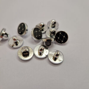 Гудзик на ніжці сріблясто-чорна 1.2 см