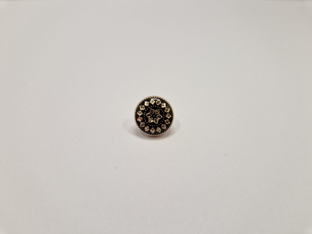 Гудзик на ніжці золотисто-чорна 1.2 см