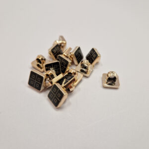 Гудзик на ніжці золотисто-чорна 1 см