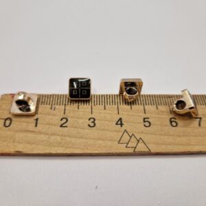 Гудзик на ніжці золотисто-чорна 1 см