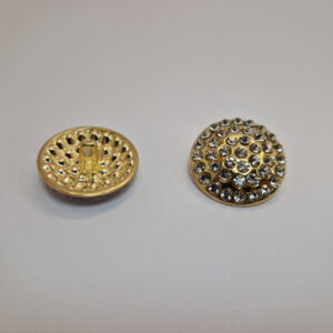 Гудзик на ніжці золотистий з камінцями 2.3 см