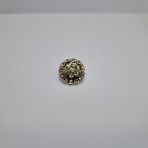 Гудзик на ніжці нікель з камінцями 1.4 см