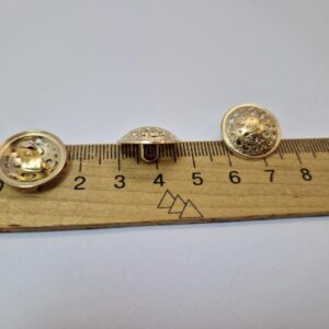 Гудзик на ніжці золотистий металевий 1.7 см