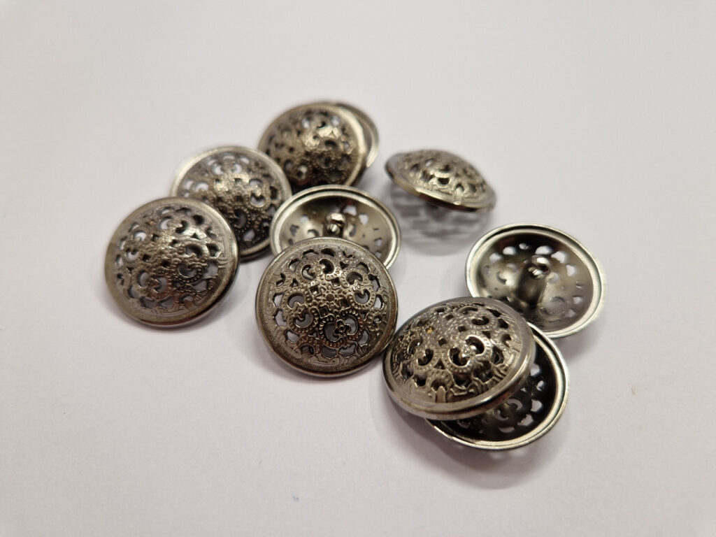 Гудзик на ніжці темний нікель металевий 2.3 см