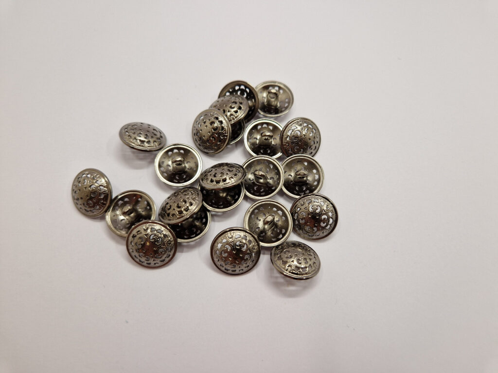 Гудзик на ніжці темний нікель металевий 1.7 см