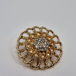 Гудзик на ніжці золотистий з камінцями (в наявності три кольори та три розміри) - 2,3 см