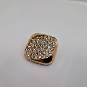 Гудзик на ніжці золотистий з камінцями (в наявності три кольори та три розміри) - 2,5 см