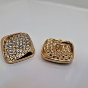 Гудзик на ніжці золотистий з камінцями (в наявності три кольори та три розміри) - 2,5 см