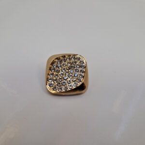 Гудзик на ніжці золотистий з камінцями (в наявності три кольори та три розміри) - 2 см