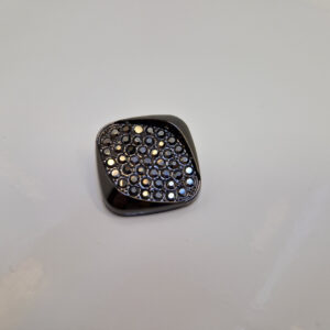 Гудзик на ніжці чорна з камінцями (в наявності три кольори та три розміри) - 2,5 см