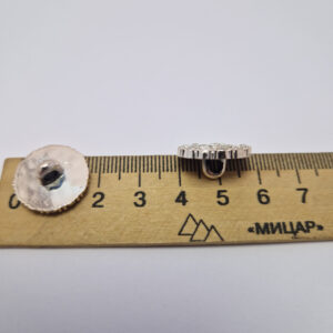 Гудзик на ніжці золотистий з камінцями (в наявності три розміри) - 1,7 см