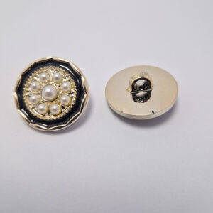 Гудзик на ніжці золотистий з камінцями (в наявності три розміри) - 2,2 см