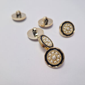 Гудзик на ніжці золотистий з камінцями (в наявності три розміри) - 1,7 см