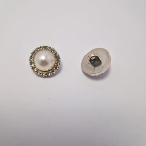 Гудзик на ніжці золотистий з камінцями (в наявності три розміри) - 1,7 см