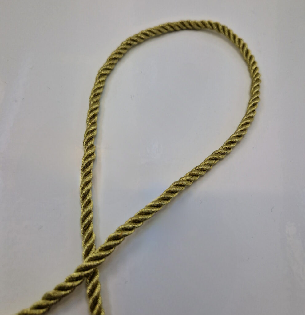 Декоративний шнур 5 мм золото