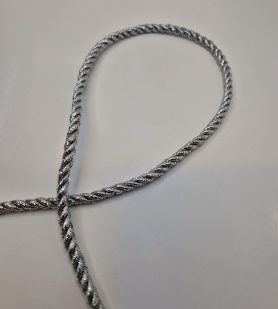 Декоративний шнур 5 мм срібло