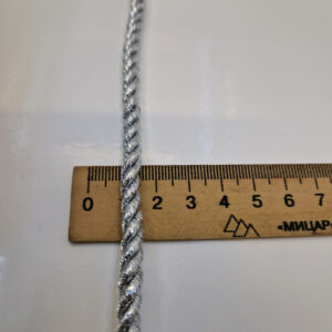 Декоративний шнур 5 мм срібло