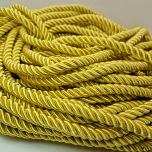 Декоративний шнур 10 мм золото — золотистий, ø10 мм