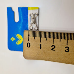 Пришивні гачки для одягу, сріблясті металеві розмір 1