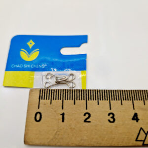 Пришивні гачки для одягу, сріблясті металеві розмір 1