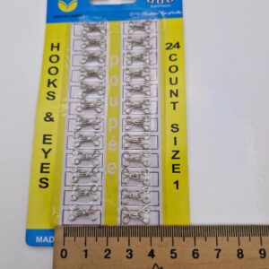 Пришивні гачки для одягу, сріблясті металеві розмір 1