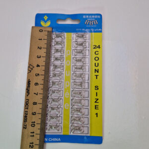 Пришивні гачки для одягу, сріблясті металеві розмір 1