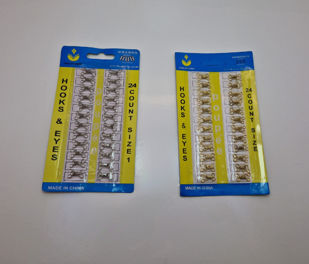 Пришивні гачки для одягу, золотистий металеві розмір 1