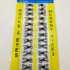 Пришивні гачки для одягу, чорні металеві розмір 2