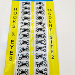 Пришивні гачки для одягу, чорні металеві розмір 2