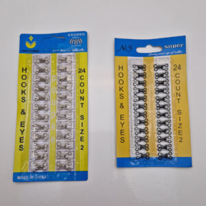 Пришивні гачки для одягу, сріблясті металеві розмір 2